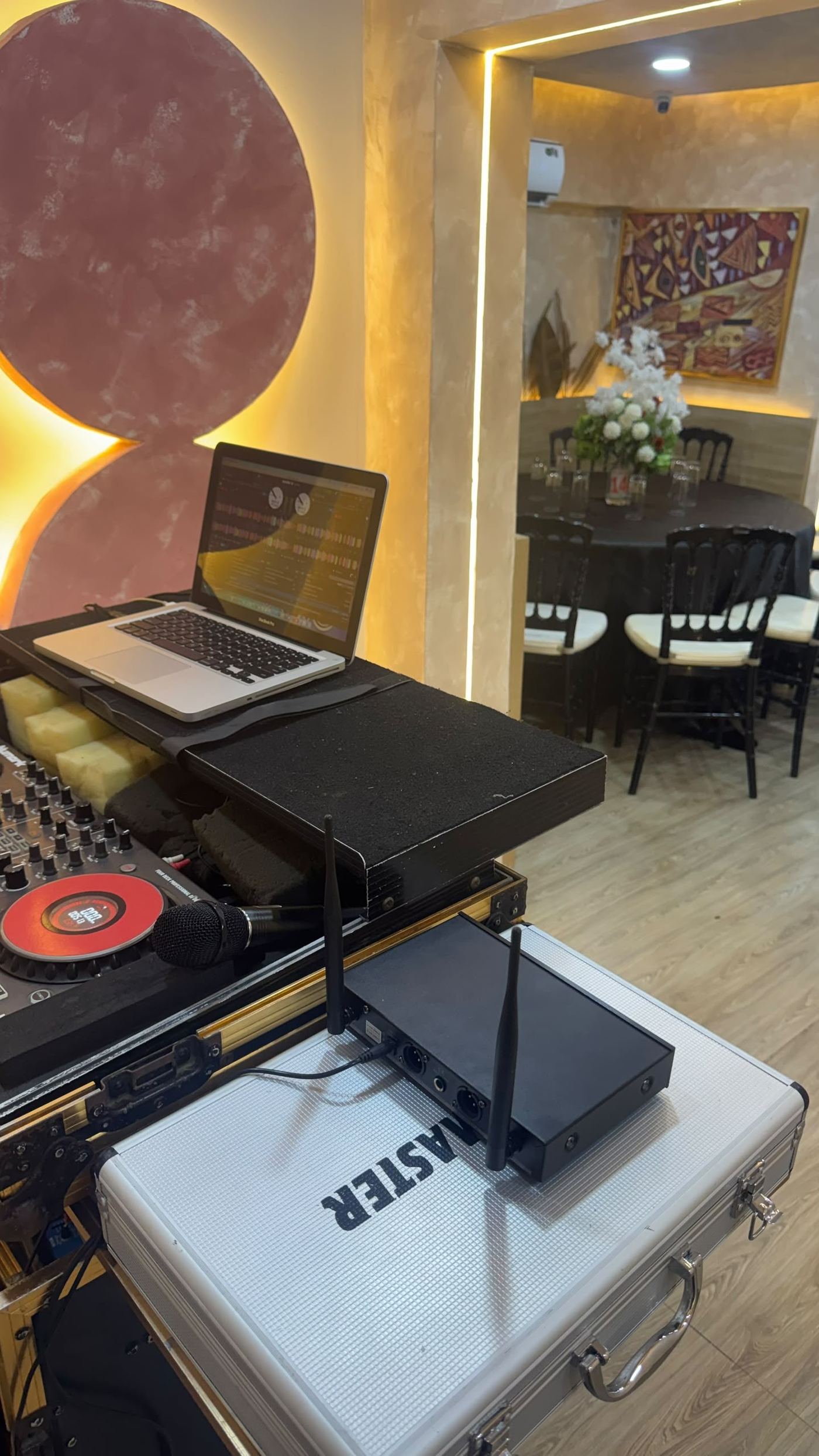 FUNTREND DJ booth set up for an event