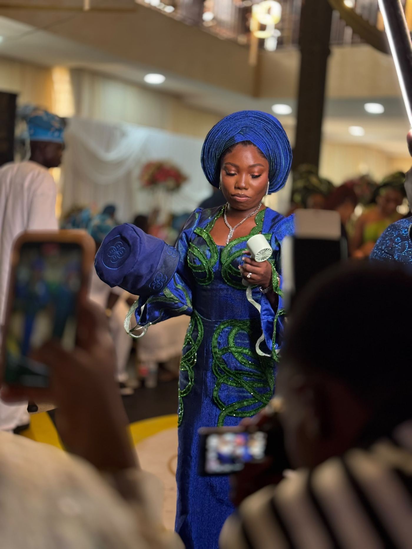 Guest celebrating at a traditional wedding