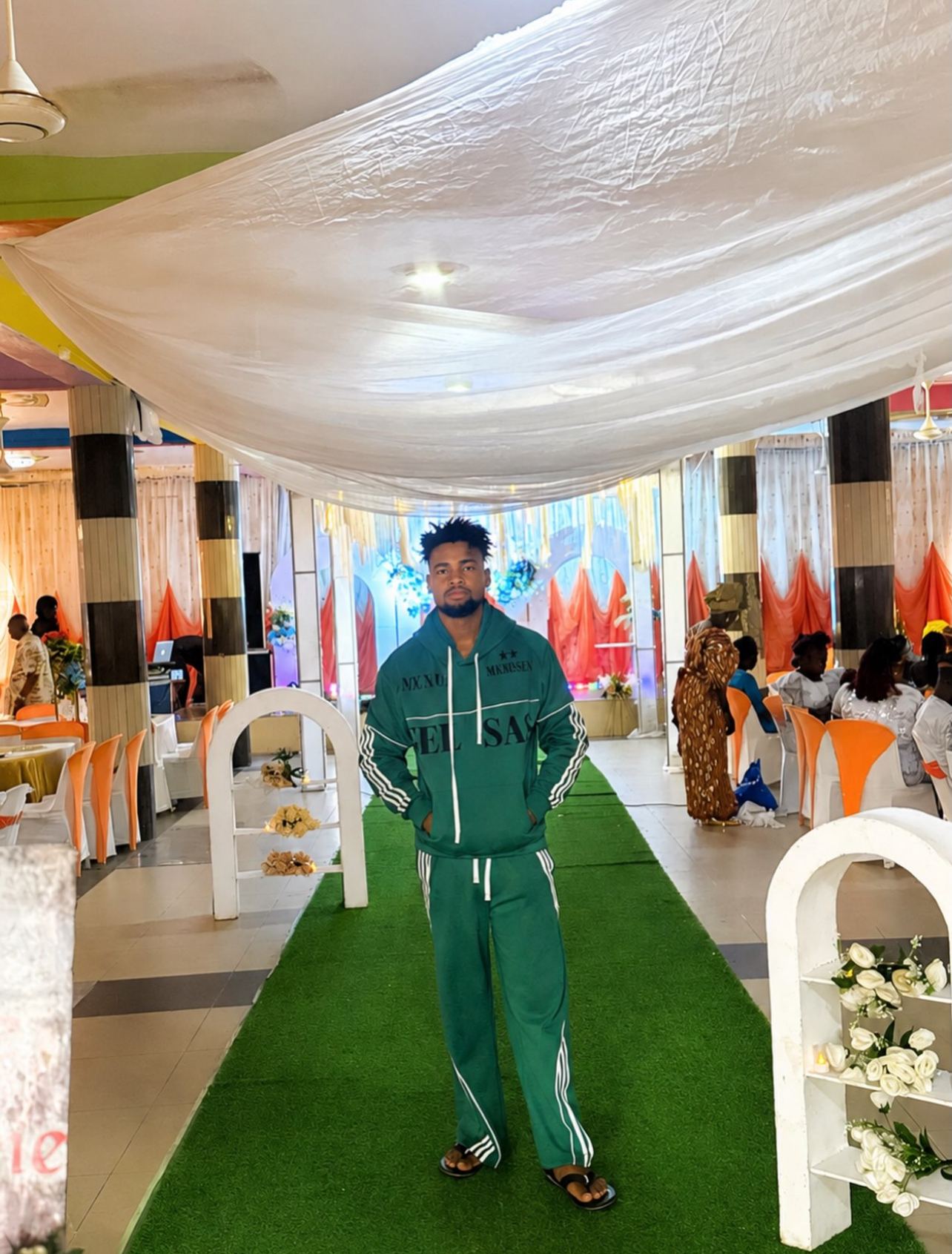 MC Walter at a wedding reception