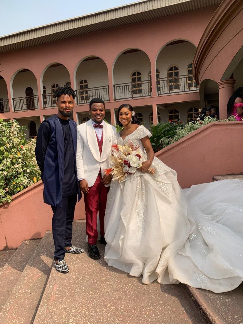 MC Walter with a bride and groom after their ceremony
